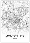 Minimalist French Cities Map