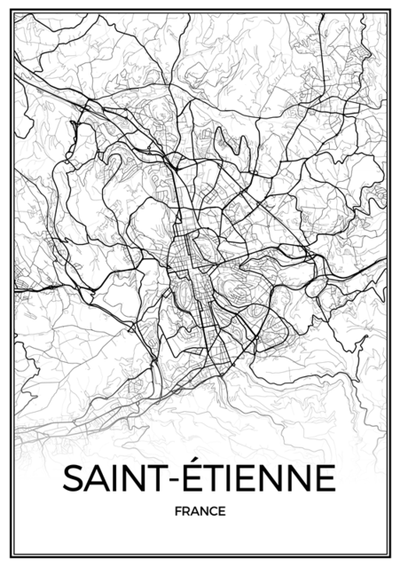 Minimalist French Cities Map